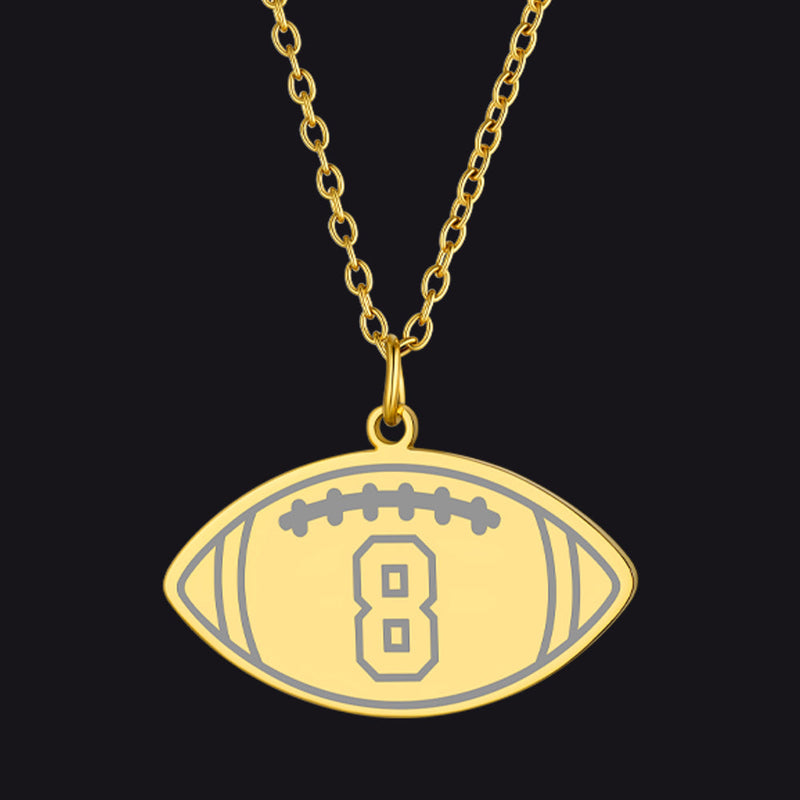 Custom Sports Necklace Jersey Number for & Sport Fans