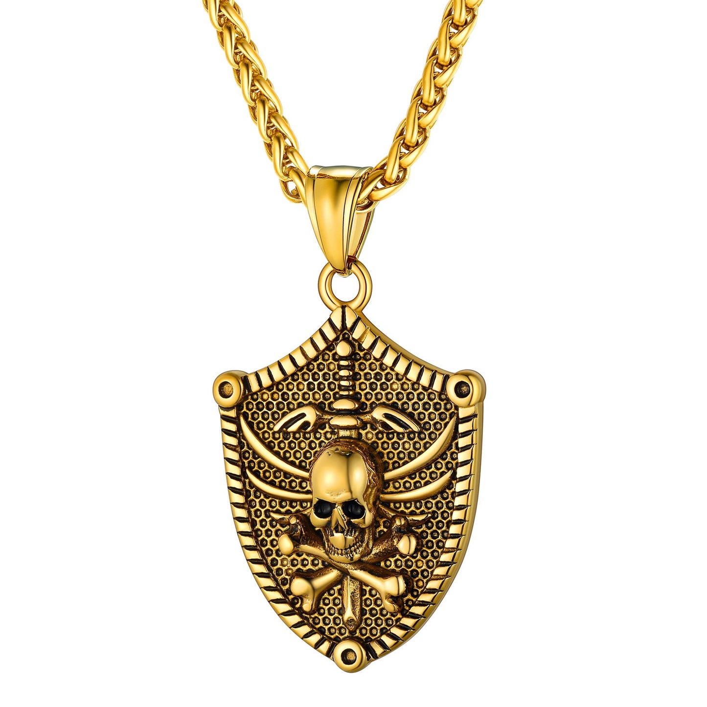 Flash Viking Norse Runes Skull Necklaces for Man