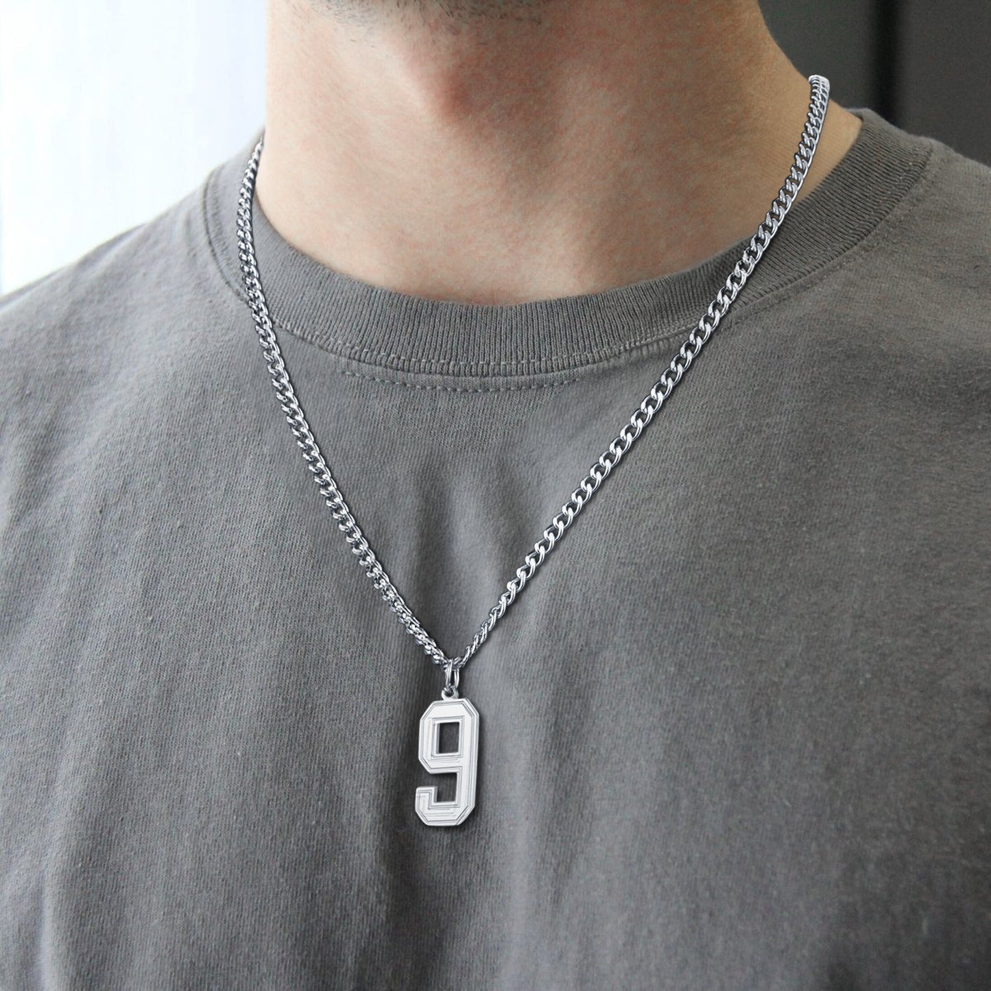 Personalized Sports Jersey Number Chain Necklace for Sport Fans