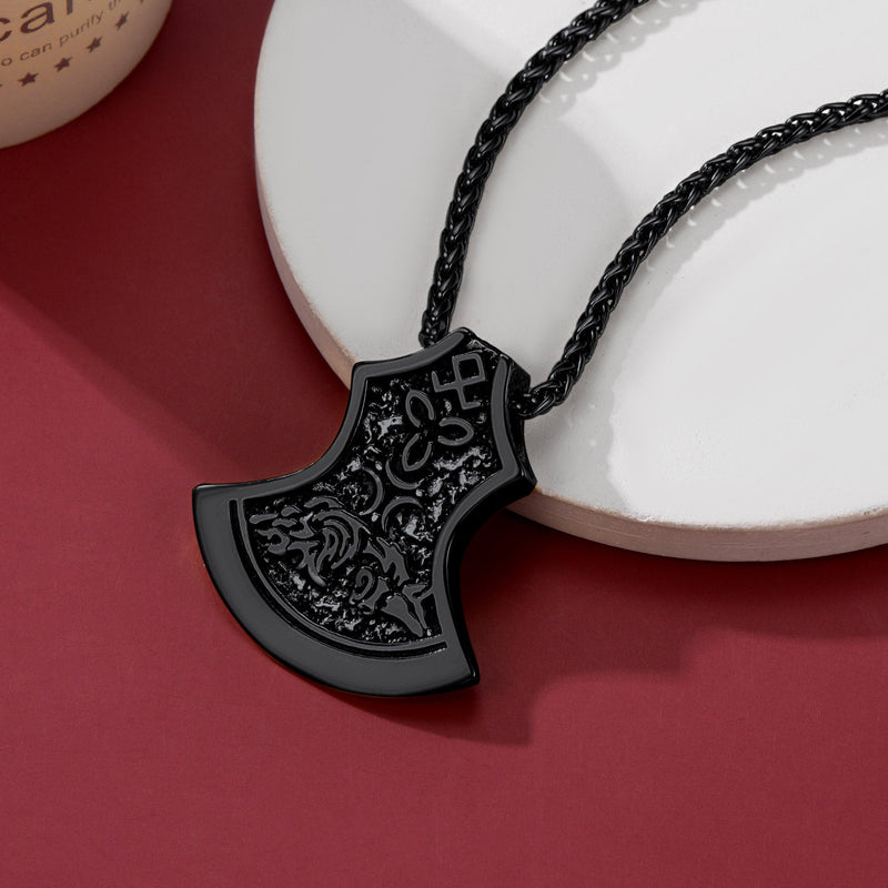 Flash Battle Axe Viking Celtic Knot Necklace for