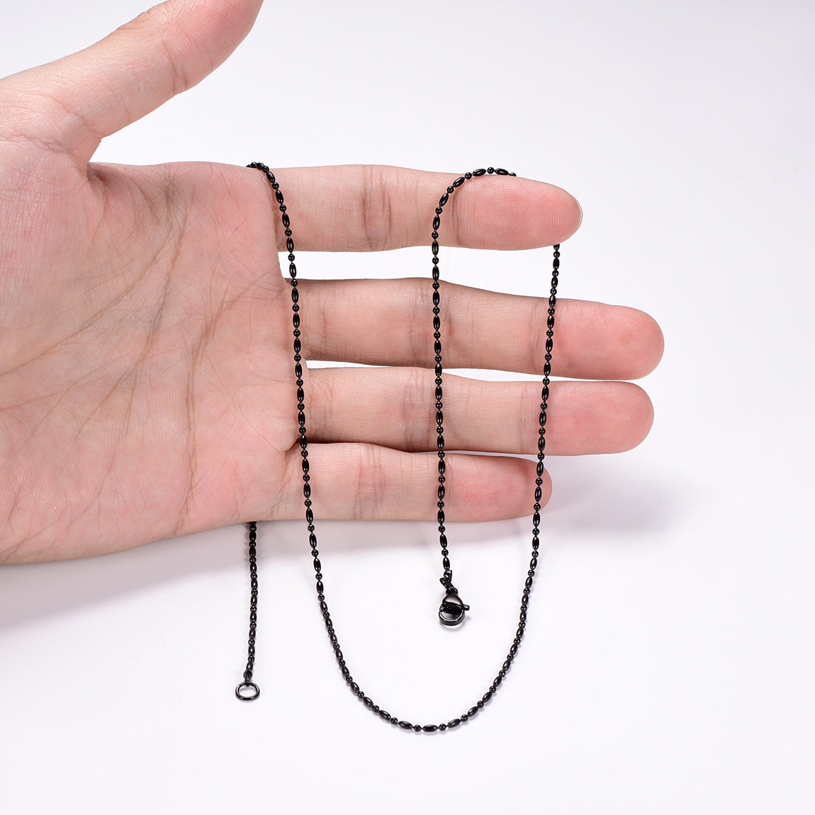1.5mm Stainless Steel Slim Rope Chain Necklace for