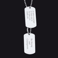 Custom Military Double Dog Tag Necklace Gift for