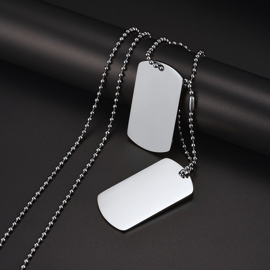 Custom Military Double Dog Tag Necklace Gift for