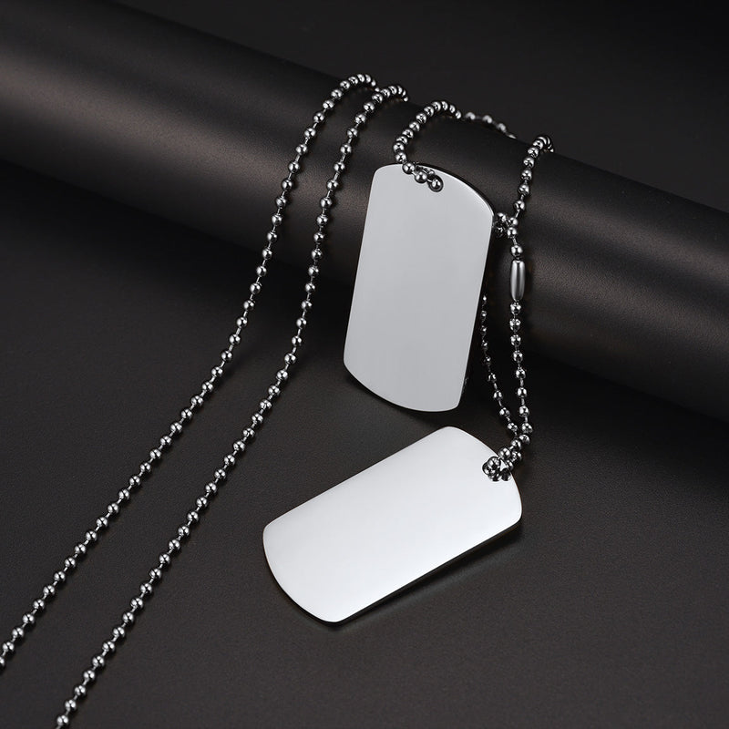 Custom Military Double Dog Tag Necklace Gift for