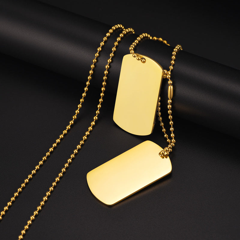 Custom Military Double Dog Tag Necklace Gift for
