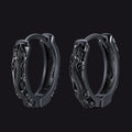 Gothic Punk Dragon Hollow Hoop Huggie Earrings for