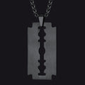 Eboy Razor Blade Dog Tag Pendant Necklace for