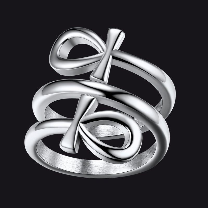 Egyptian Ankh Cross Rings Amulet Jewelry for