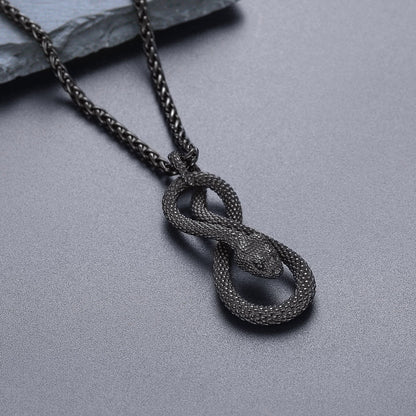 Gothic Eight Pythons Chain Armor Necklace for