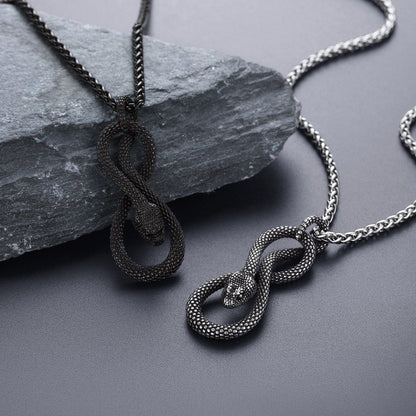 Gothic Eight Pythons Chain Armor Necklace for