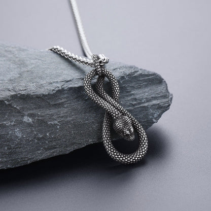 Gothic Eight Pythons Chain Armor Necklace for