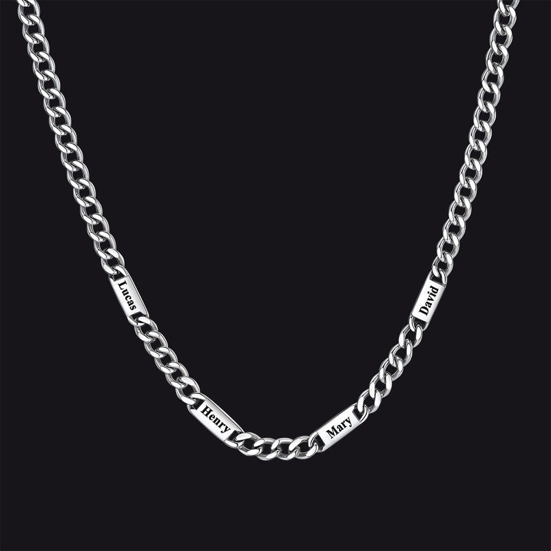 To My Engraved Name Chain Necklace, Birthday or Anniversary Gift for Him
