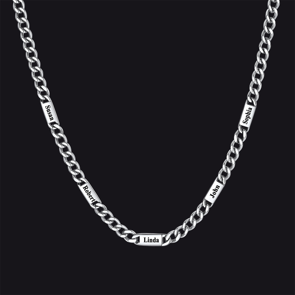 To My Engraved Name Chain Necklace, Birthday or Anniversary Gift for Him