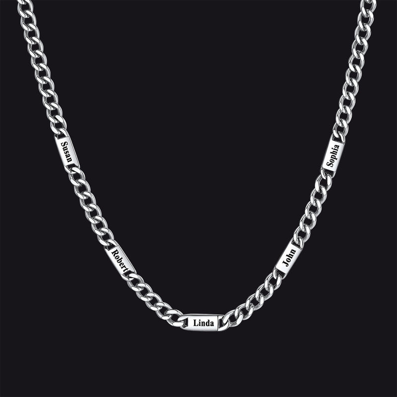 To My Engraved Name Chain Necklace, Birthday or Anniversary Gift for Him