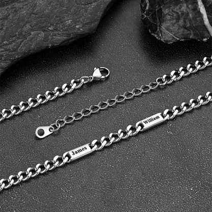 Customized Engraved Cuban Chain Name Link Necklace for