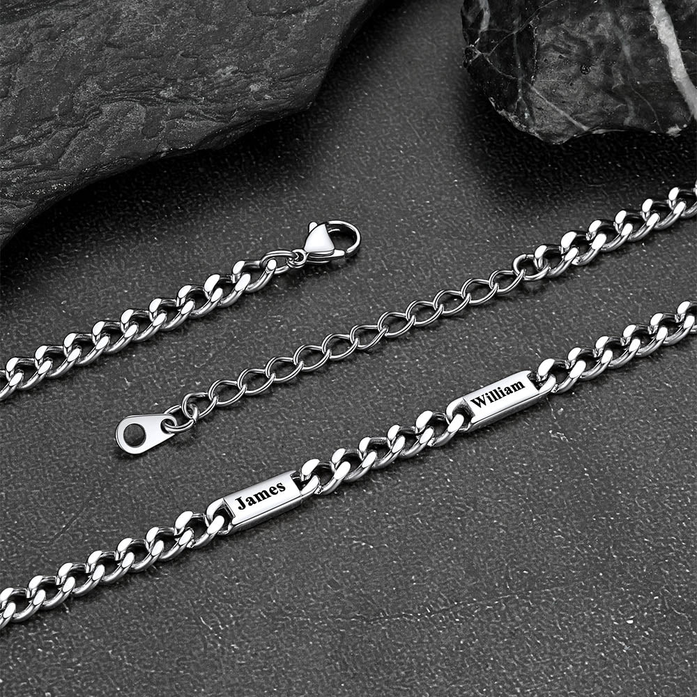 To My Engraved Name Chain Necklace, Birthday or Anniversary Gift for Him