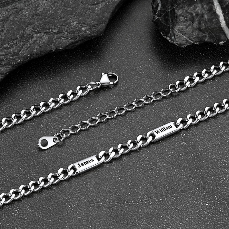 To My Engraved Name Chain Necklace, Birthday or Anniversary Gift for Him