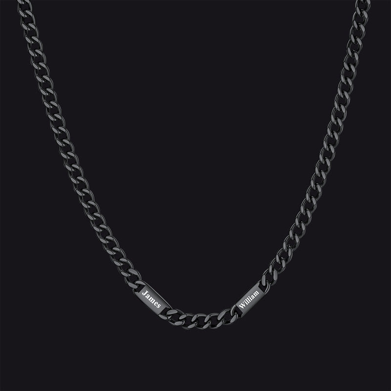 Customized Engraved Cuban Chain Name Link Necklace for
