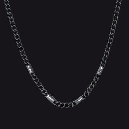 Customized Engraved Cuban Chain Name Link Necklace for