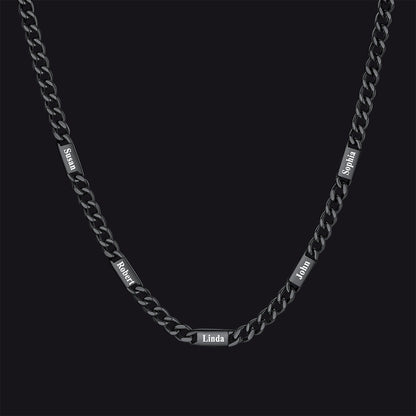 To My Engraved Name Chain Necklace, Birthday or Anniversary Gift for Him