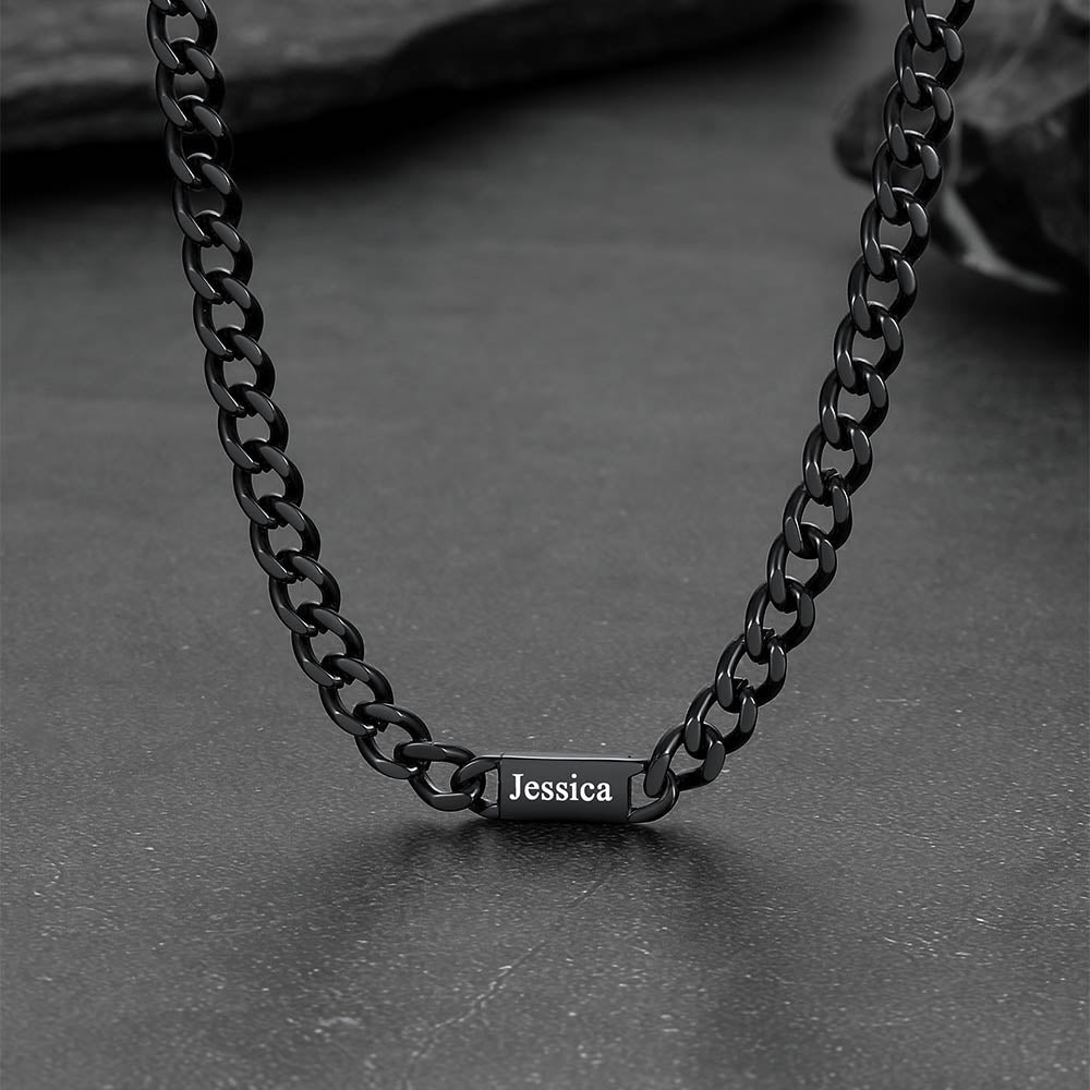 To My Engraved Name Chain Necklace, Birthday or Anniversary Gift for Him