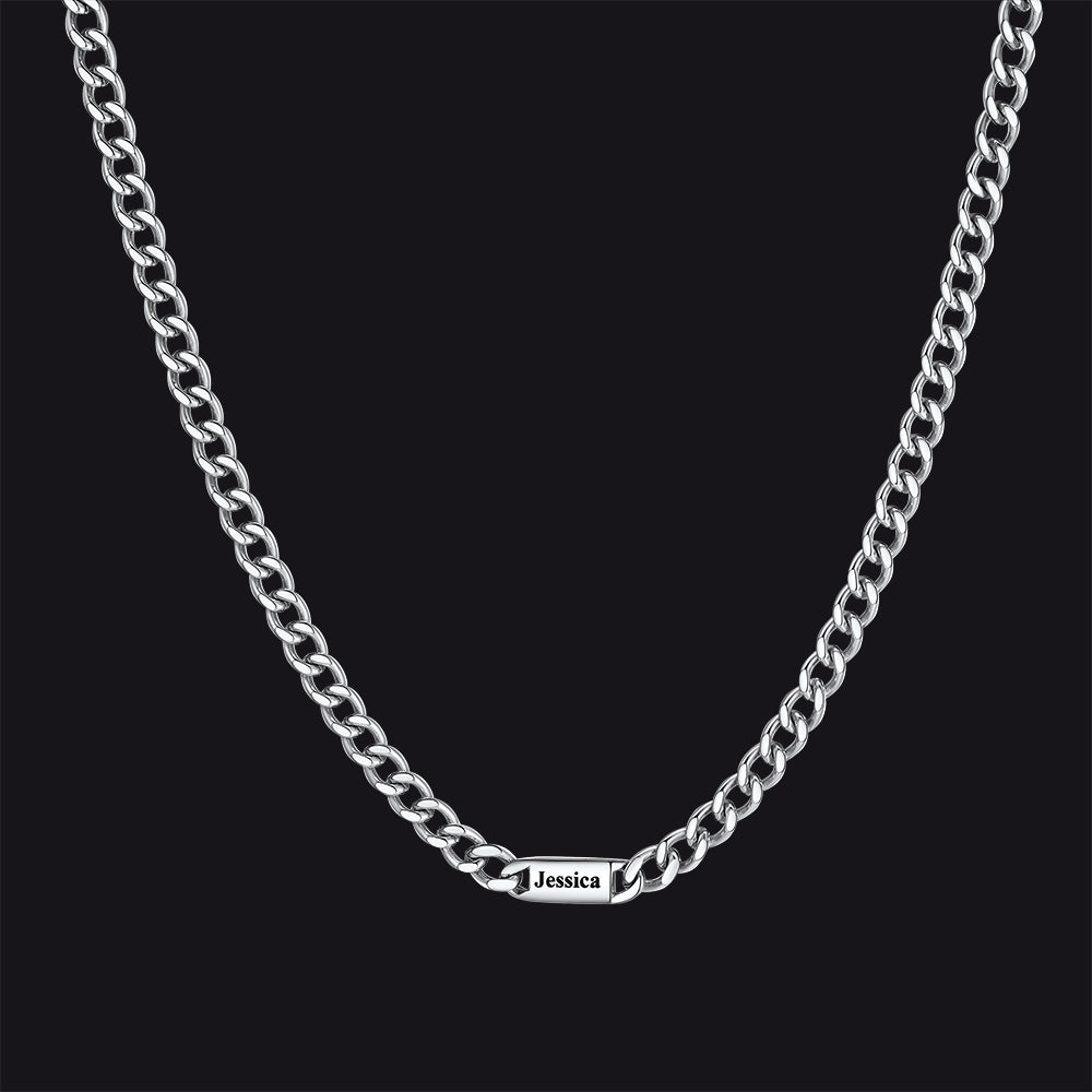 To My Engraved Name Chain Necklace, Birthday or Anniversary Gift for Him