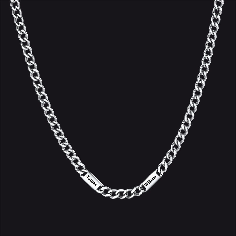 To My Engraved Name Chain Necklace, Birthday or Anniversary Gift for Him