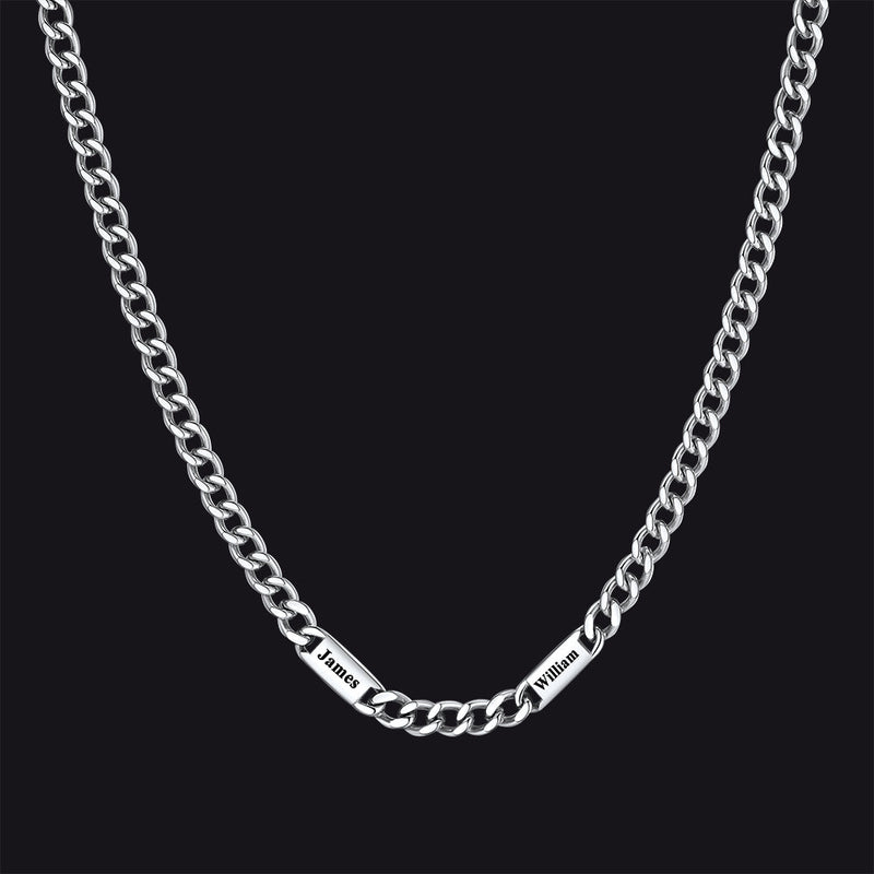 To My Engraved Name Chain Necklace, Birthday or Anniversary Gift for Him
