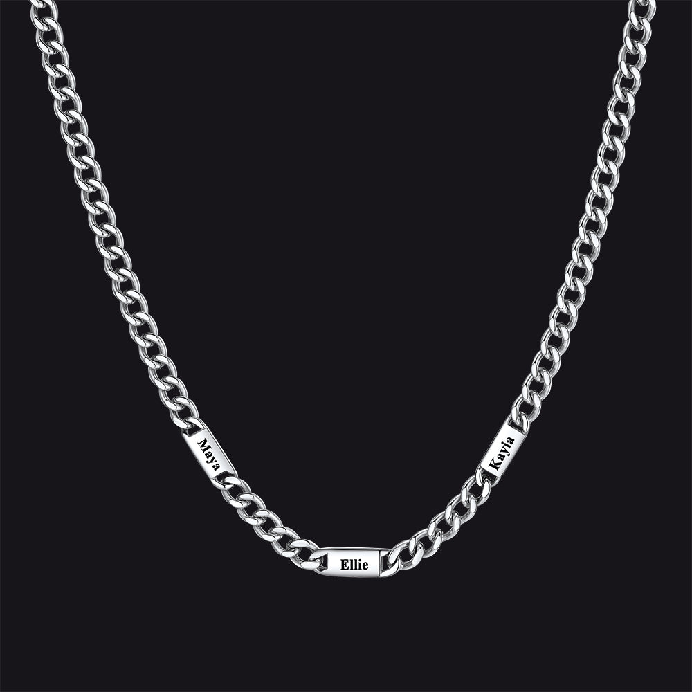To My Engraved Name Chain Necklace, Birthday or Anniversary Gift for Him