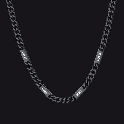 Customized Engraved Cuban Chain Name Link Necklace for