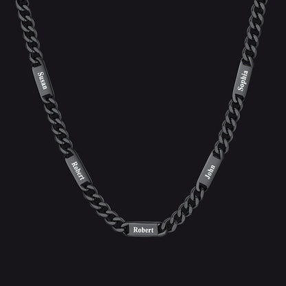 To My Engraved Name Chain Necklace, Birthday or Anniversary Gift for Him