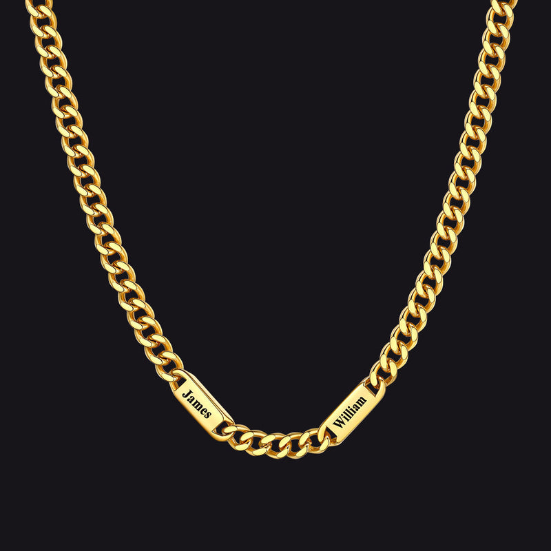 To My Engraved Name Chain Necklace, Birthday or Anniversary Gift for Him