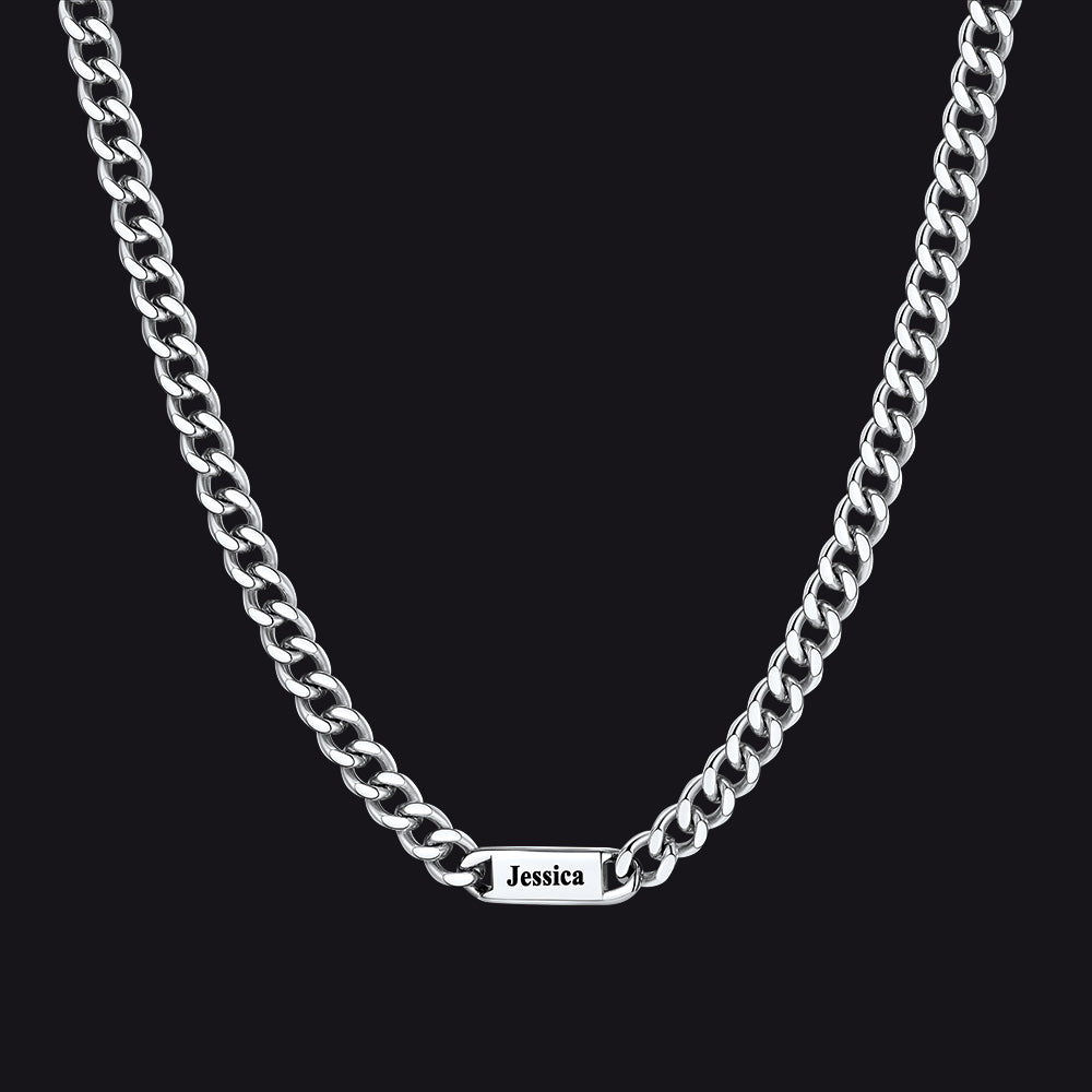 To My Engraved Name Chain Necklace, Birthday or Anniversary Gift for Him