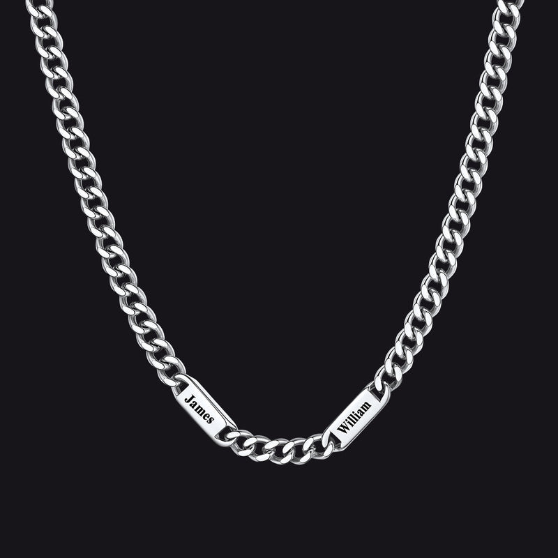 To My Engraved Name Chain Necklace, Birthday or Anniversary Gift for Him