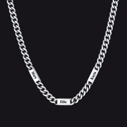 To My Engraved Name Chain Necklace, Birthday or Anniversary Gift for Him