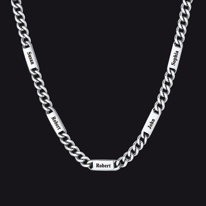 To My Engraved Name Chain Necklace, Birthday or Anniversary Gift for Him