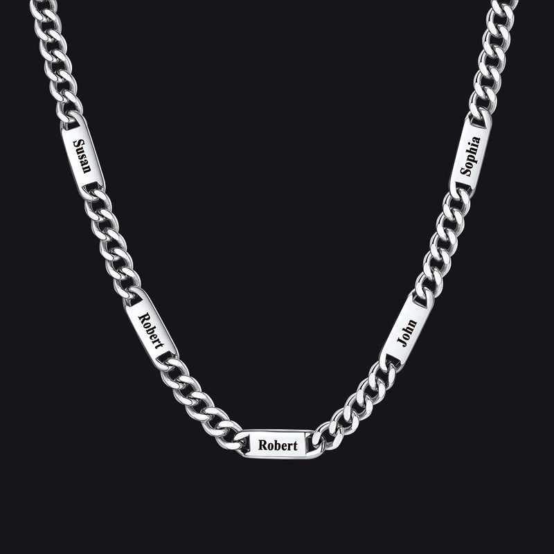 To My Engraved Name Chain Necklace, Birthday or Anniversary Gift for Him