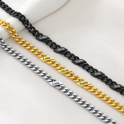 Custom Cuban Link Chains With Names Necklace for , 5/7/9mm Width