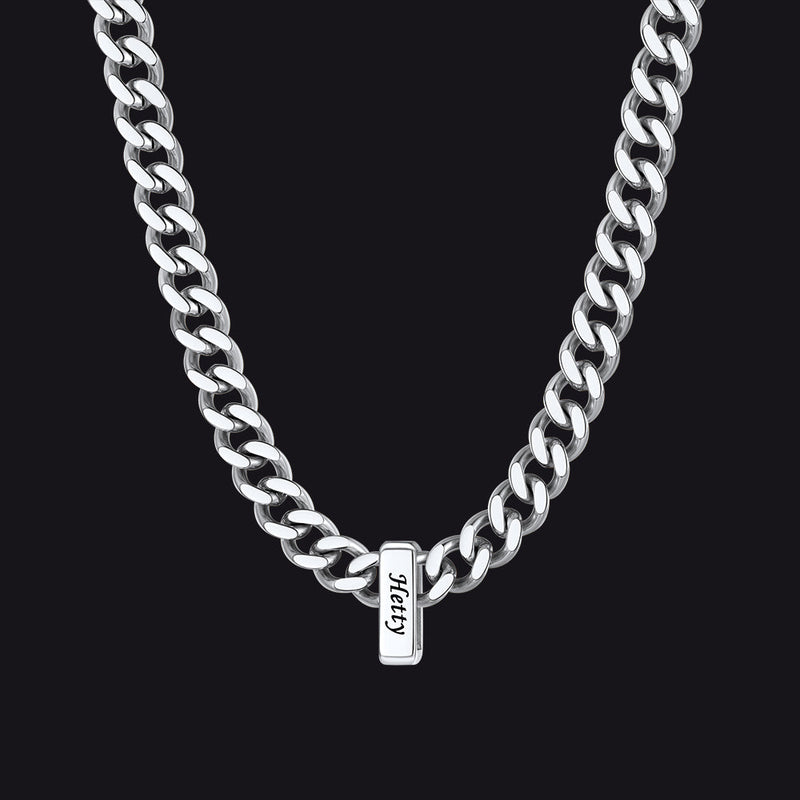 Custom Multi Charm Name Cuban Link Chain Necklace for Father Gift