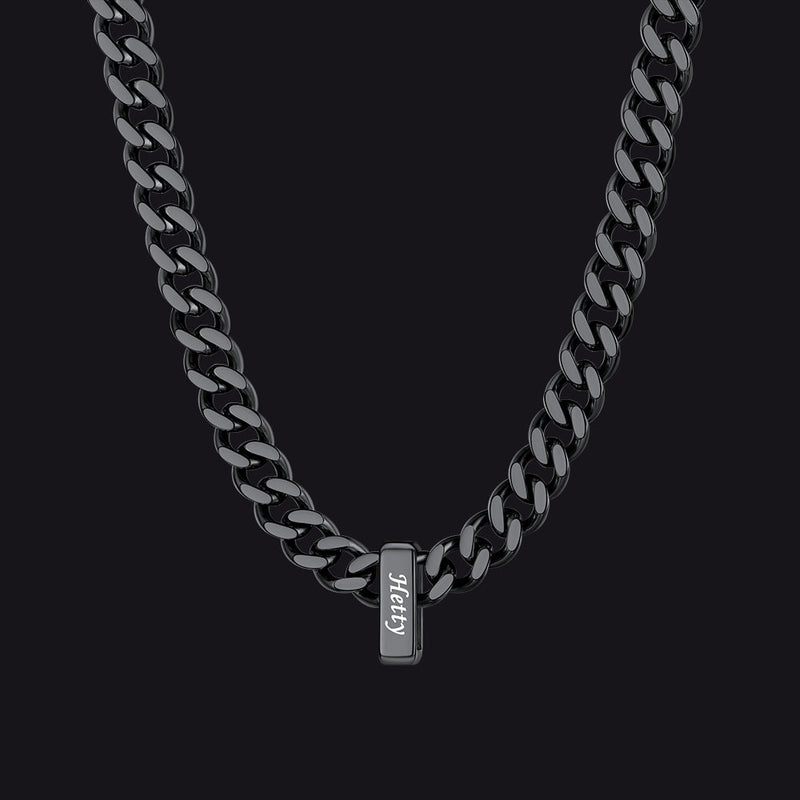 Custom Multi Charm Name Cuban Link Chain Necklace for Father Gift