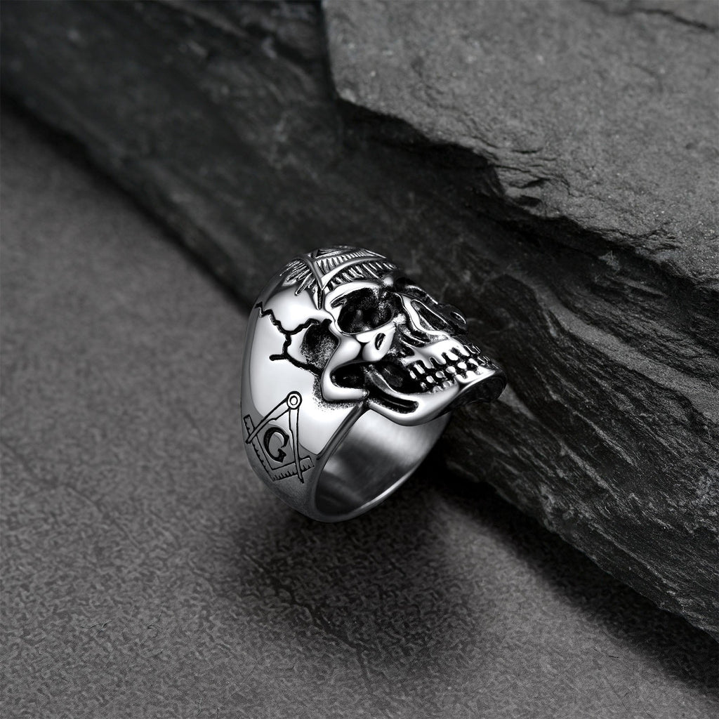 Eye of Providence Skull Ring for