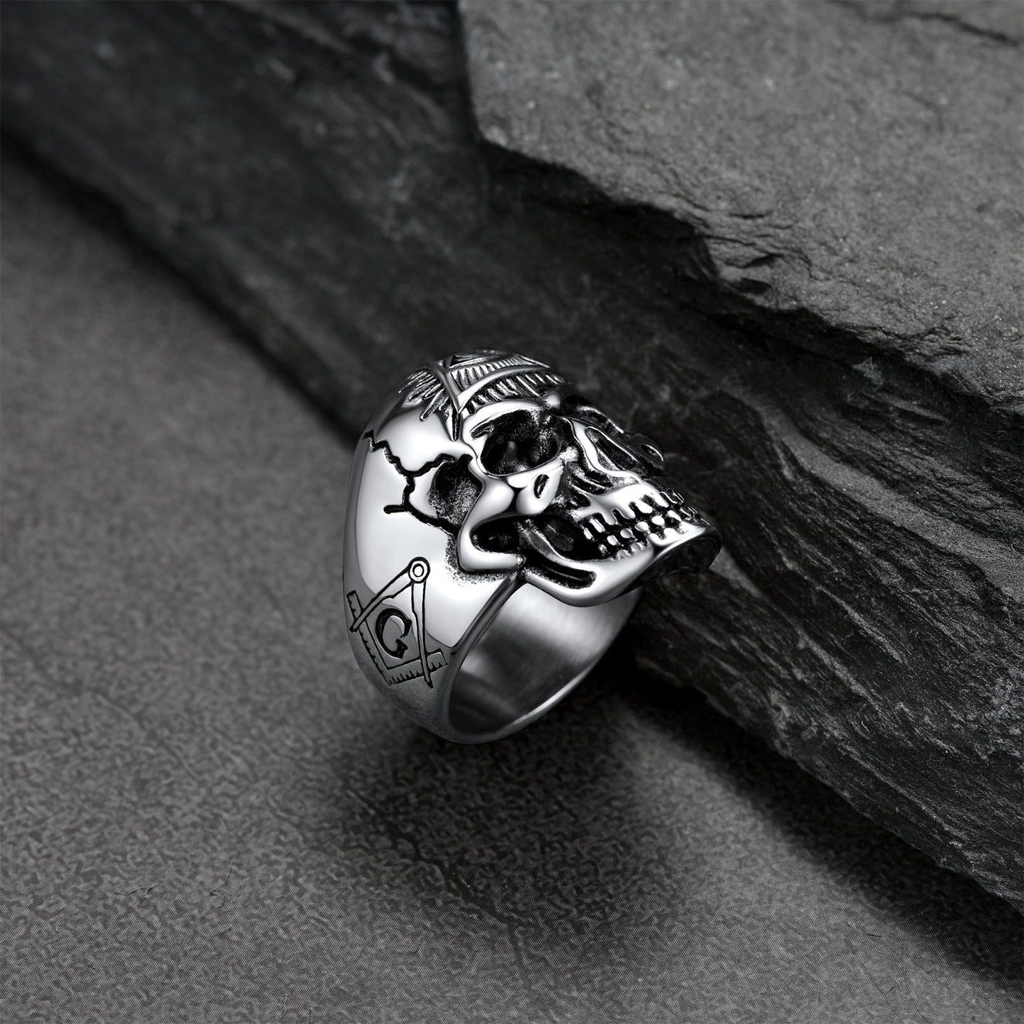 Eye of Providence Skull Ring for