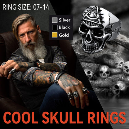 Eye of Providence Skull Ring for