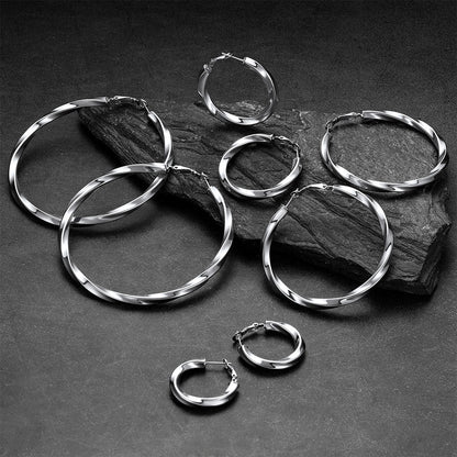 Thick Hoops Loop Earrings for 30/40/60/80mm