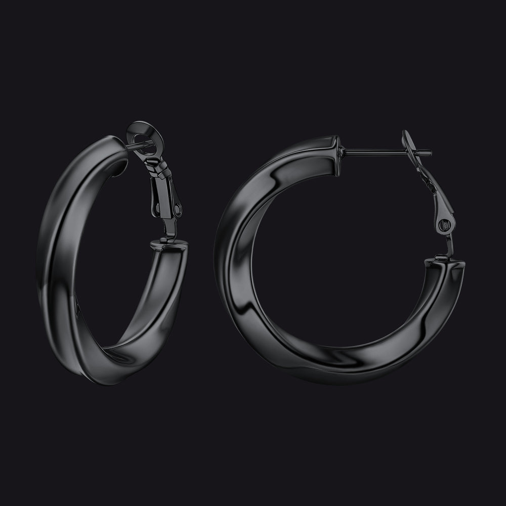 Thick Hoops Loop Earrings for 30/40/60/80mm