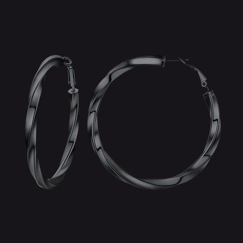 Thick Hoops Loop Earrings for 30/40/60/80mm
