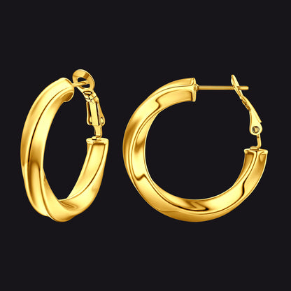 Thick Hoops Loop Earrings for 30/40/60/80mm