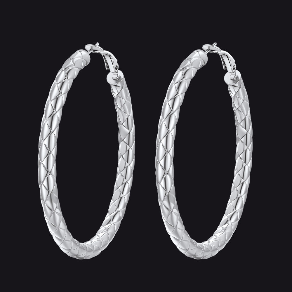 30/40/60/80mm Simple Oversized Hoops Earrings for