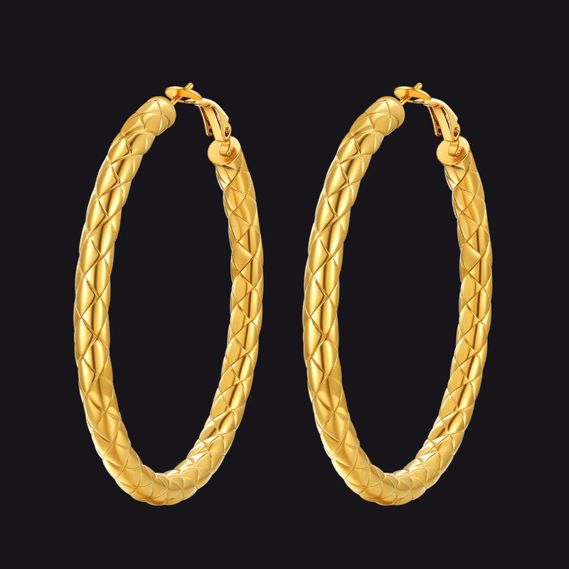 30/40/60/80mm Simple Oversized Hoops Earrings for