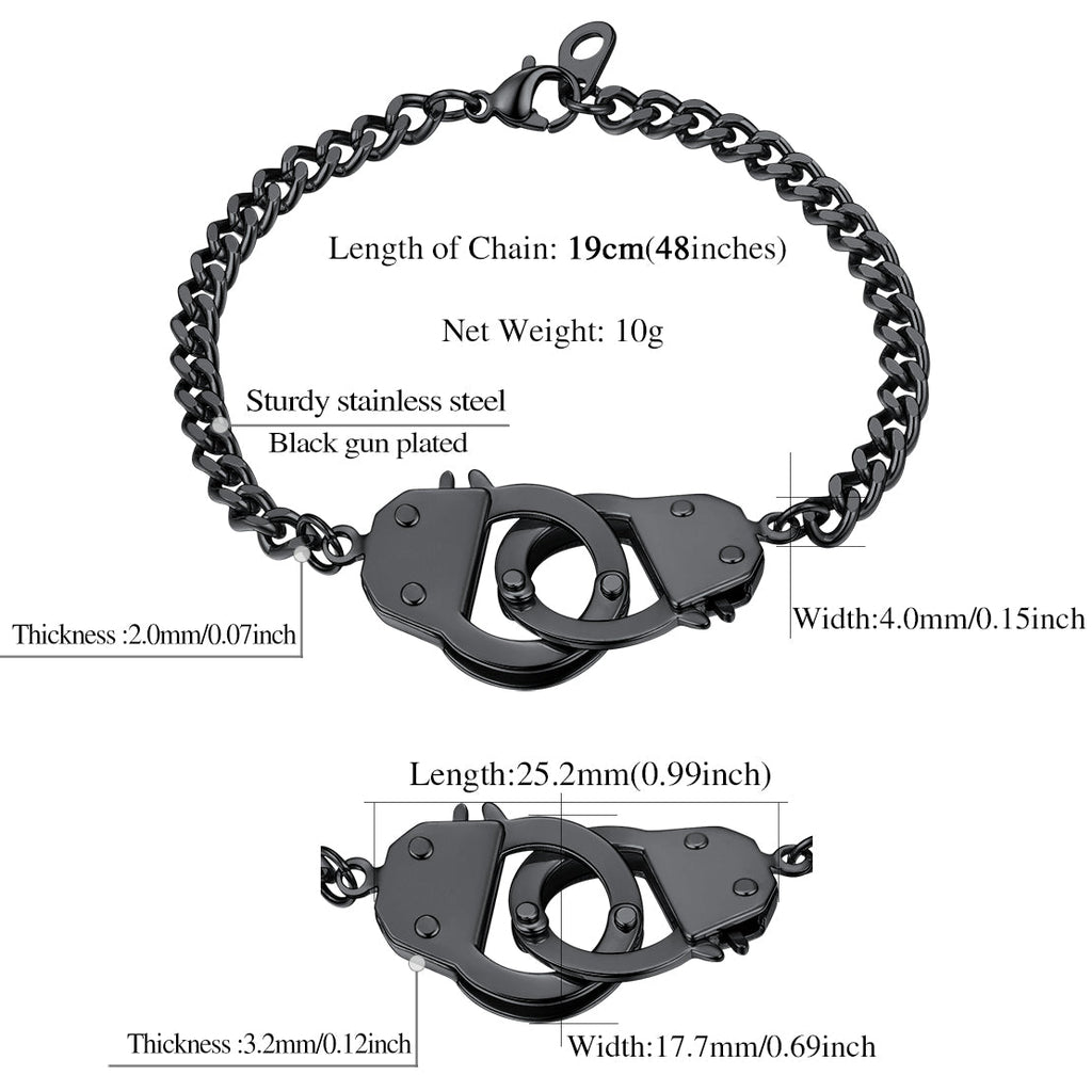 4mm Handcuff Chain Bracelet for Stainless Steel